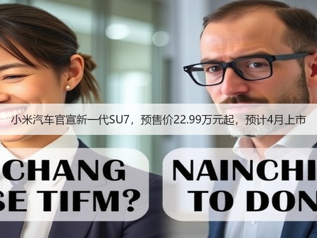 小米汽车官宣新一代SU7,预售价22.99万元起,预计4月上市(图1) 小米汽车官宣新一代SU7,预售价22.99万元起,预计4月上市(图1)