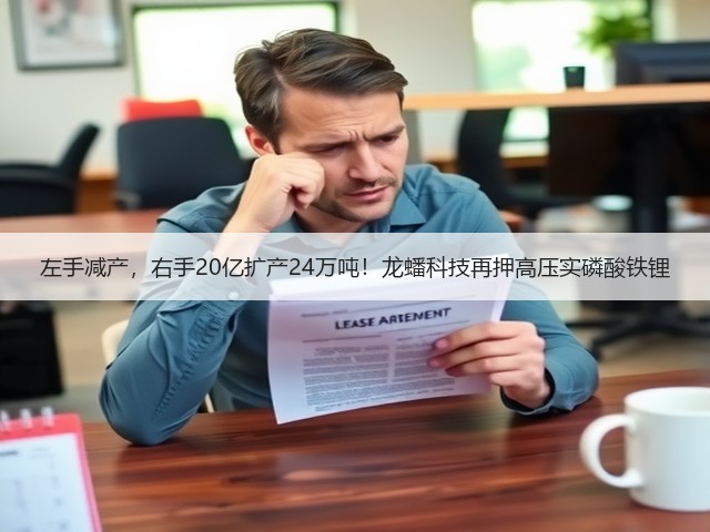 左手减产,右手20亿扩产24万吨!龙蟠科技再押高压实磷酸铁锂(图1) 左手减产,右手20亿扩产24万吨!龙蟠科技再押高压实磷酸铁锂(图1)