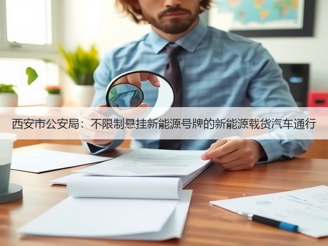 西安市公安局：不限制悬挂新能源号牌的新能源载货汽车通行(图1)