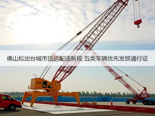 佛山拟出台城市货运配送新规 五类车辆优先发放通行证(图1)