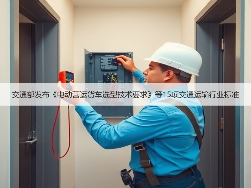 交通部发布《电动营运货车选型技术要求》等15项交通运输行业标准