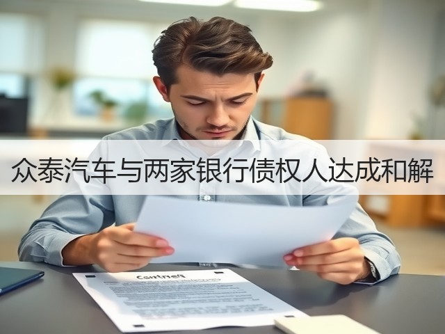 众泰汽车与两家银行债权人达成和解(图2) 众泰汽车与两家银行债权人达成和解(图2)