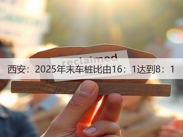 西安:2025年末车桩比由16:1达到8:1(图3) 西安:2025年末车桩比由16:1达到8:1(图3)