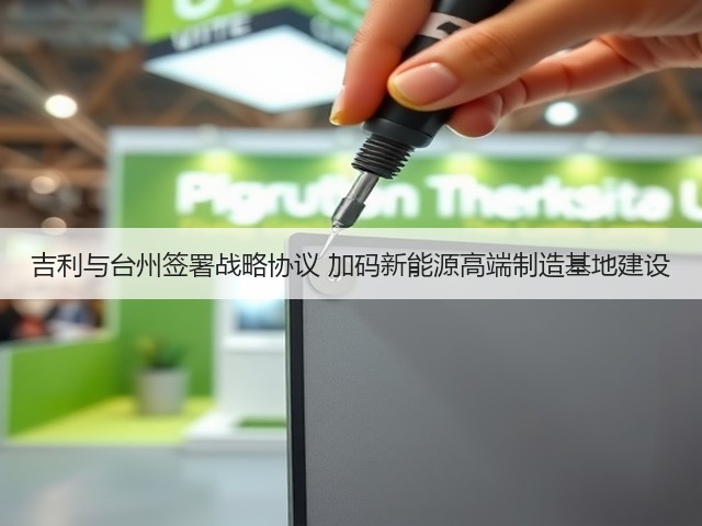 吉利与台州签署战略协议 加码新能源高端制造基地建设(图1) 吉利与台州签署战略协议 加码新能源高端制造基地建设(图1)