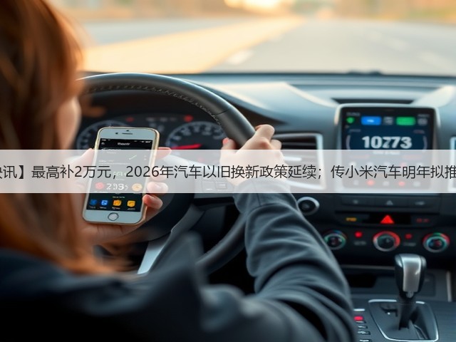 【盖世快讯】最高补2万元,2026年汽车以旧换新政策延续;传小米汽车明年拟推4款新车(图2) 【盖世快讯】最高补2万元,2026年汽车以旧换新政策延续;传小米汽车明年拟推4款新车(图2)
