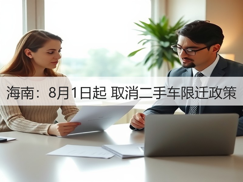 海南：8月1日起 取消二手车限迁政策