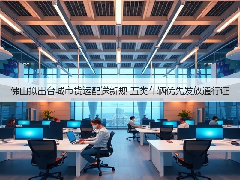 佛山拟出台城市货运配送新规 五类车辆优先发放通行证
