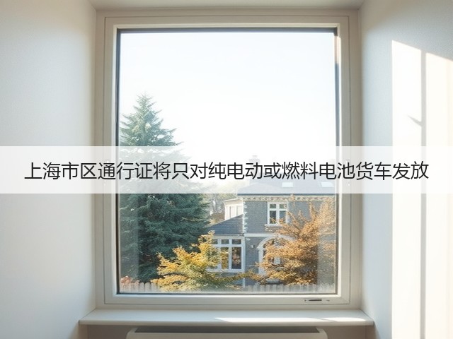 上海市区通行证将只对纯电动或燃料电池货车发放(图1) 上海市区通行证将只对纯电动或燃料电池货车发放(图1)