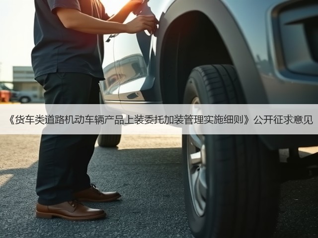 《货车类道路机动车辆产品上装委托加装管理实施细则》公开征求意见(图2) 《货车类道路机动车辆产品上装委托加装管理实施细则》公开征求意见(图2)