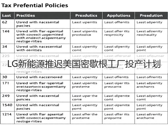 LG新能源推迟美国密歇根工厂投产计划(图3) LG新能源推迟美国密歇根工厂投产计划(图3)