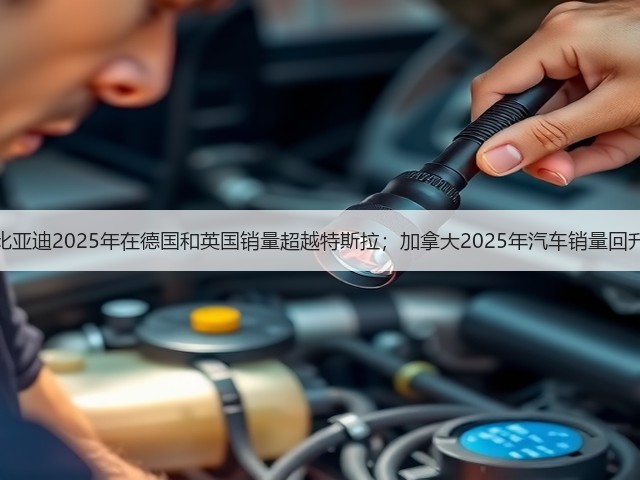 【国际快讯】比亚迪2025年在德国和英国销量超越特斯拉；加拿大2025年汽车销量回升至疫情前水平(图1)