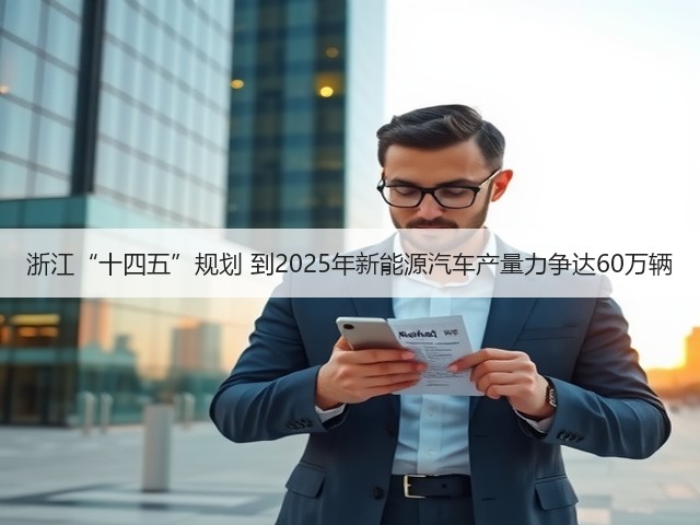 浙江“十四五”规划 到2025年新能源汽车产量力争达60万辆(图1) 浙江“十四五”规划 到2025年新能源汽车产量力争达60万辆(图1)